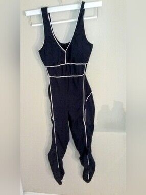 La Kottee One Piece Spandex Black  White  Active  Jumpsuit Size M